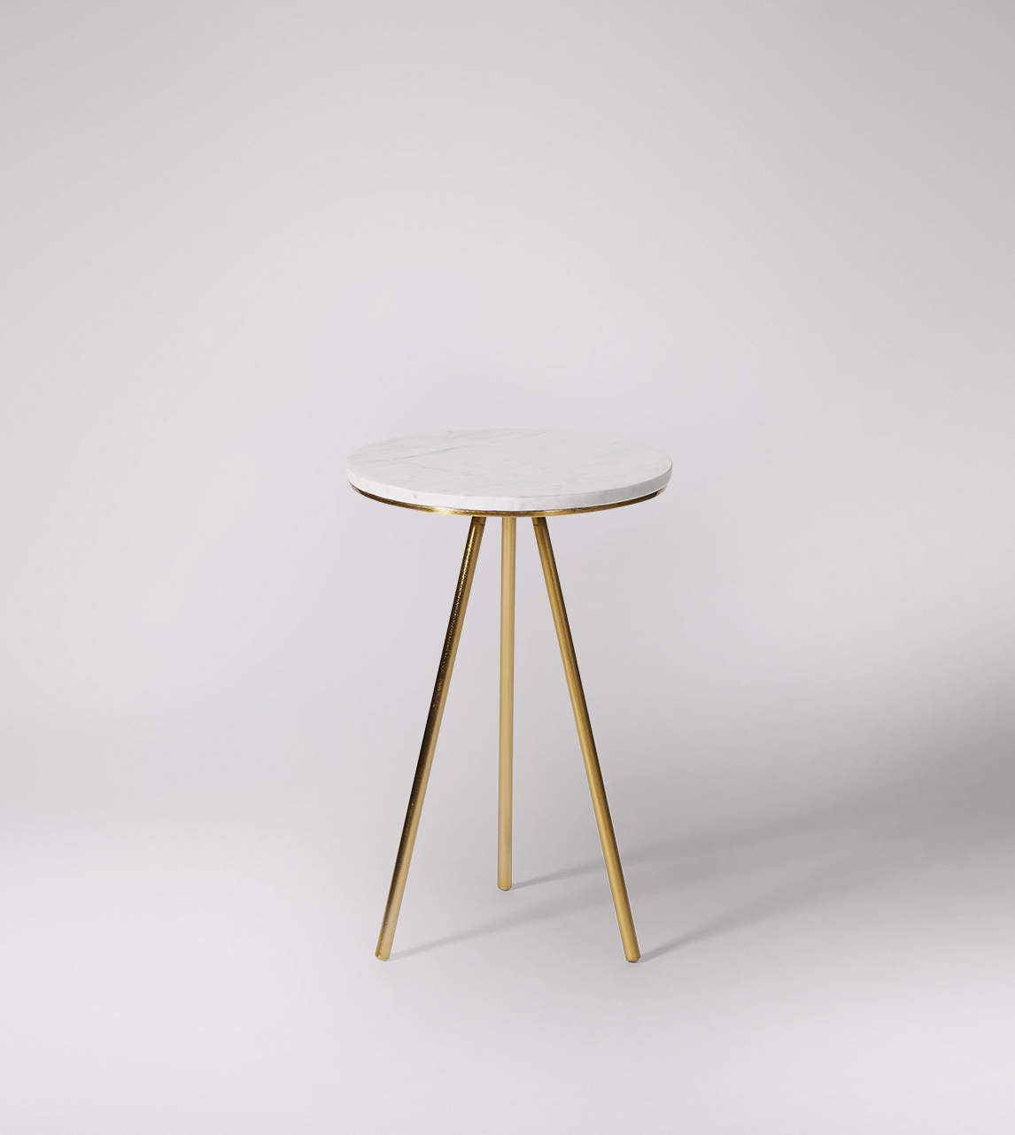 brass and marble side table