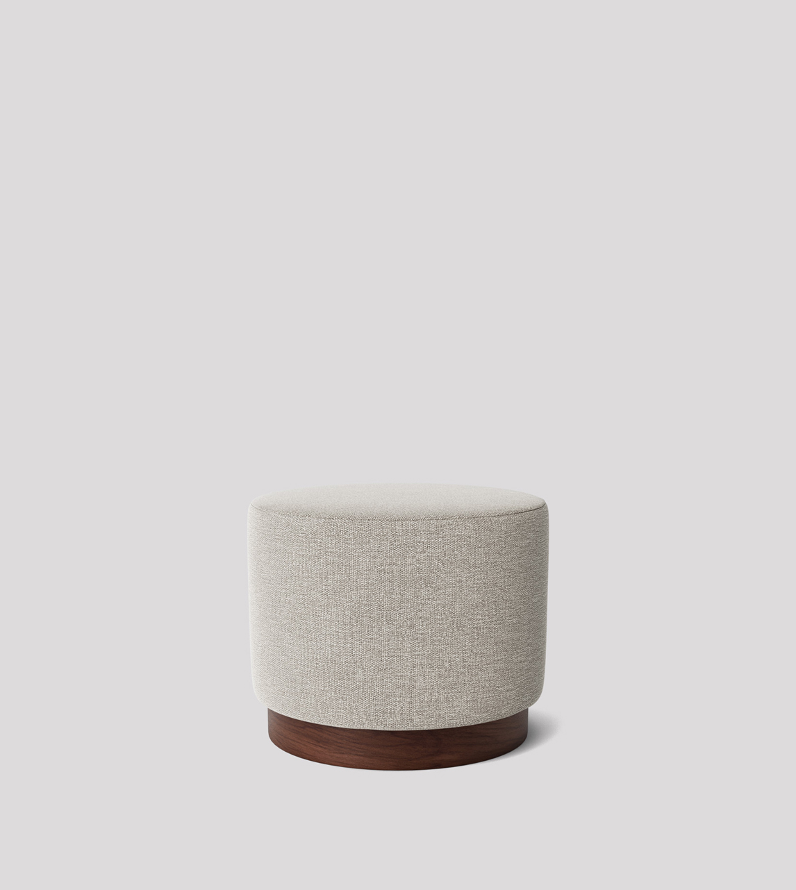Penfold Small Ottoman in Chalk House Weave with Dark Feet Swoon