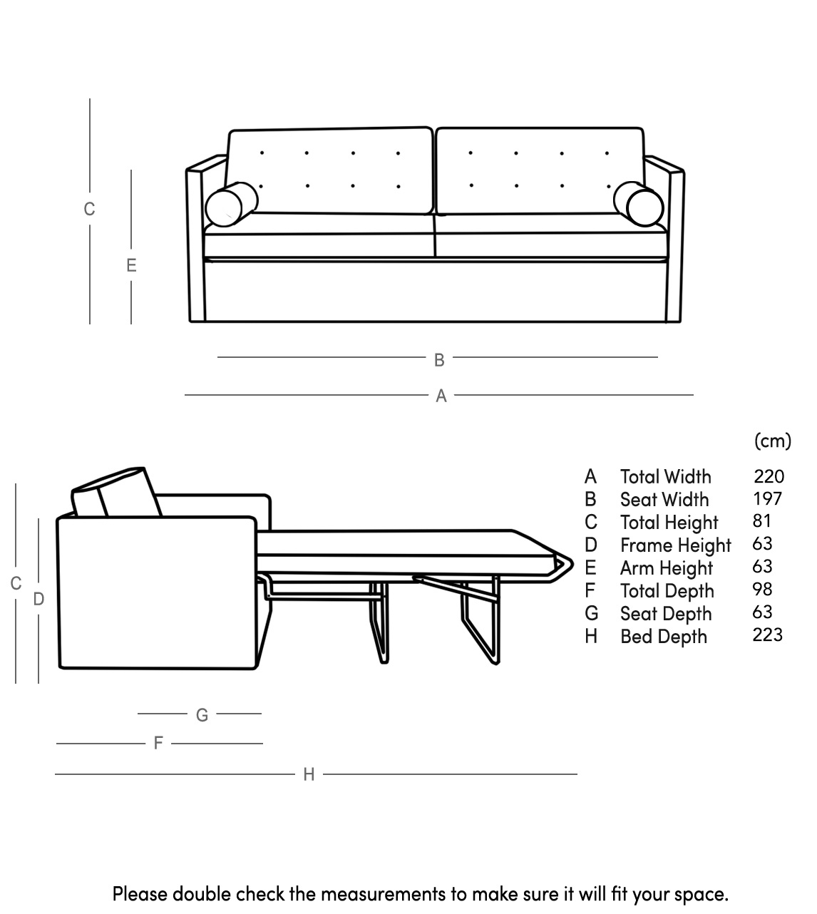 Porto Threeseater Sofa Bed Swoon