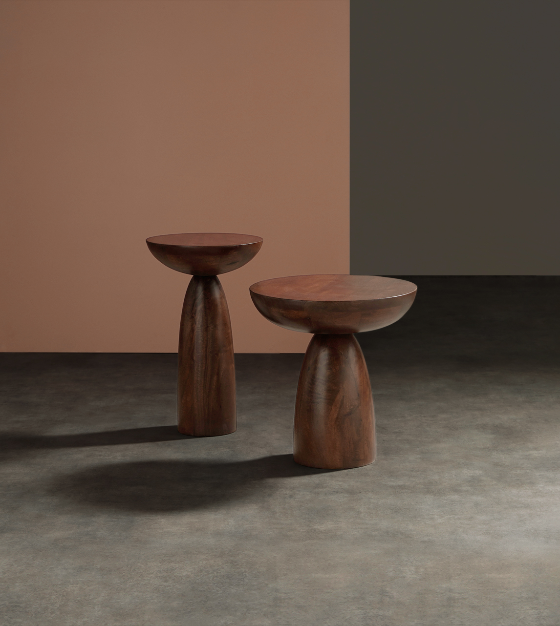 Cole Side Table In Dark Brown Acacia Wood | Swoon