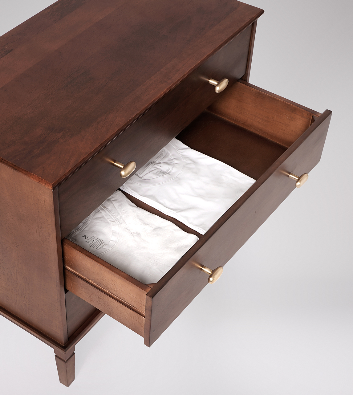 Chanon Drawer Canonbury Traditional Three-drawer Chest of Drawers in Dark Brown Mango ...