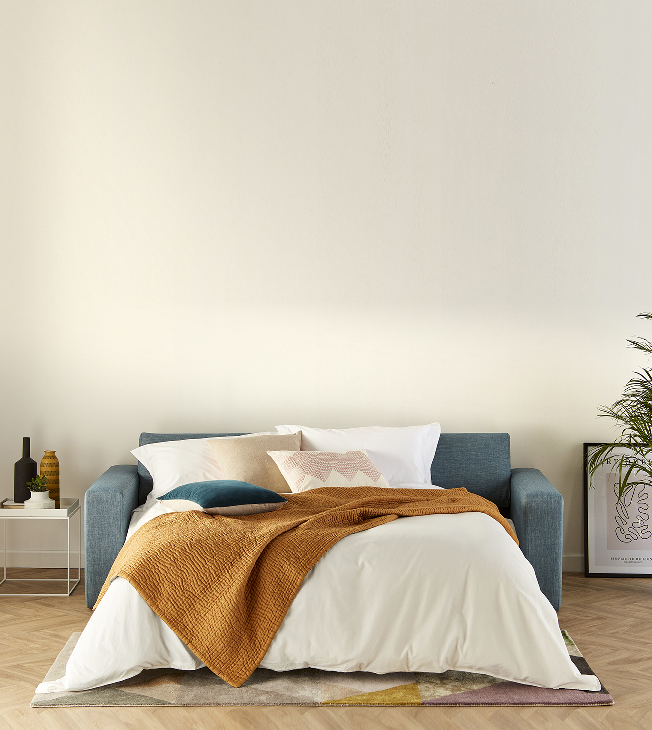 Evesham Sofabed in Ink Easy Velvet | Express | Swoon