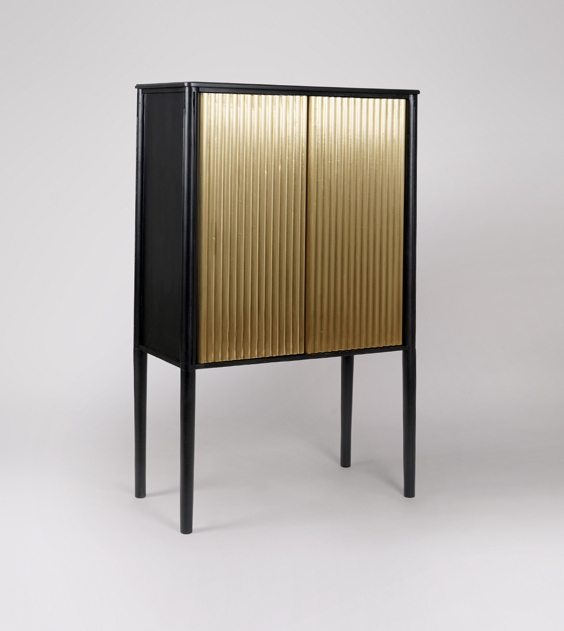 Reyna Classic Drinks in Brass & Matt Charcoal Mango Wood Swoon