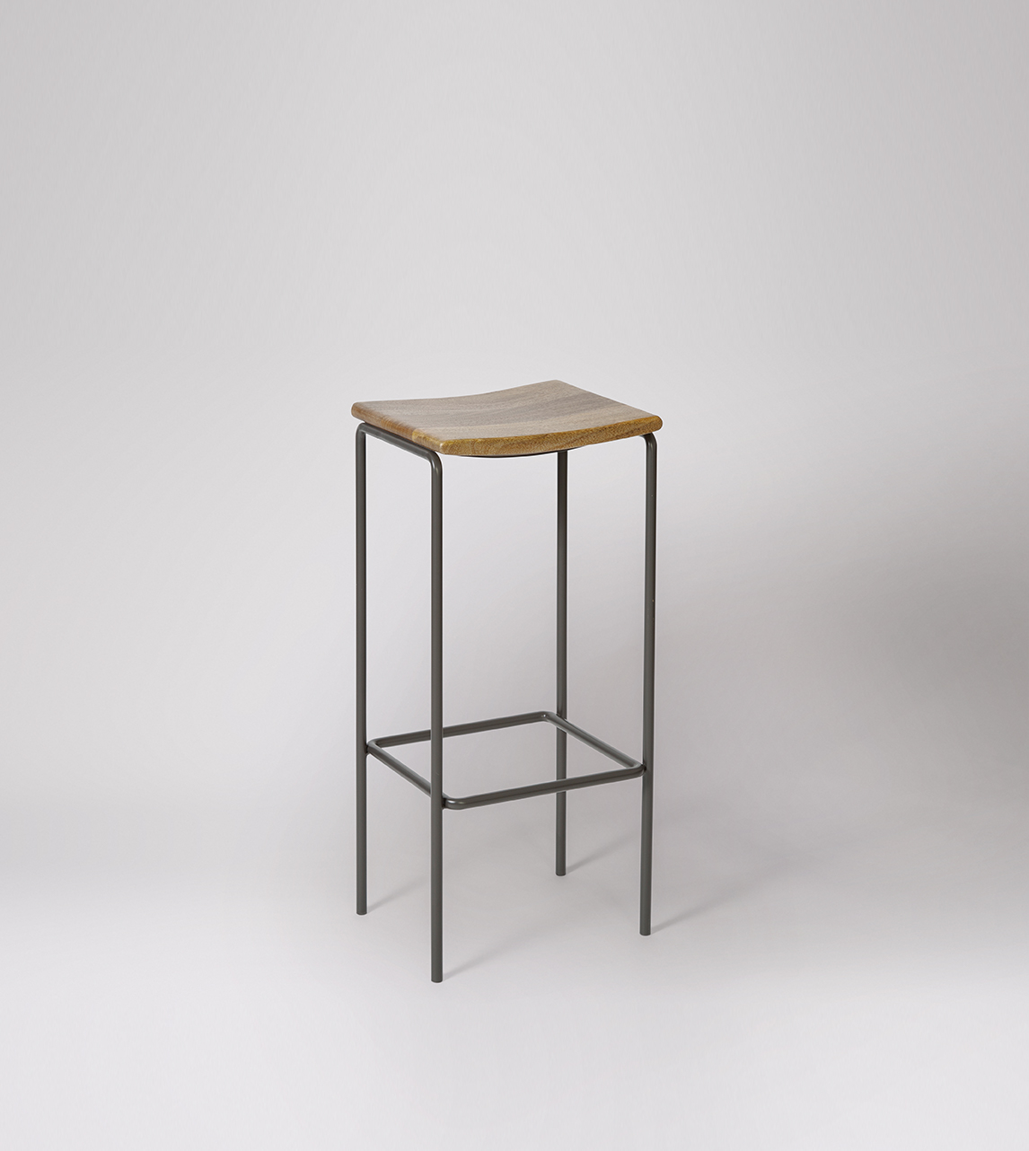 Sellect Deco Bar Stools, Set of Two in Natural Mango Wood & Matt