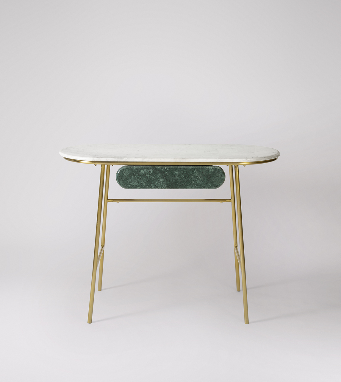 White and deals brass desk