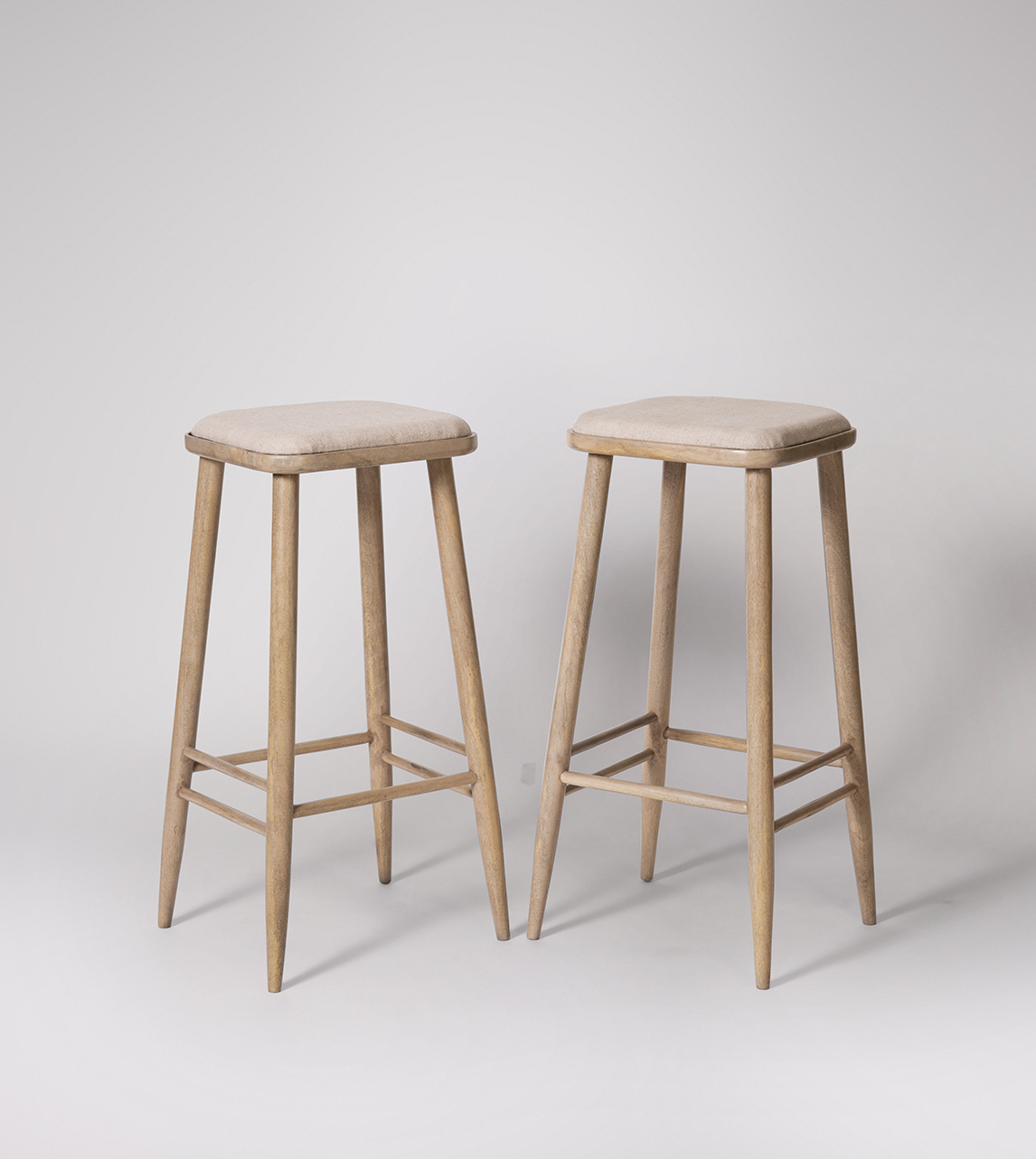 linen bar stools