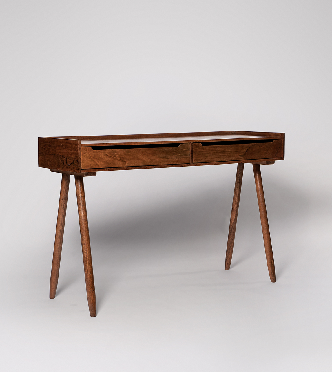 Southwark MidCentury Desk in Dark Brown Acacia Swoon