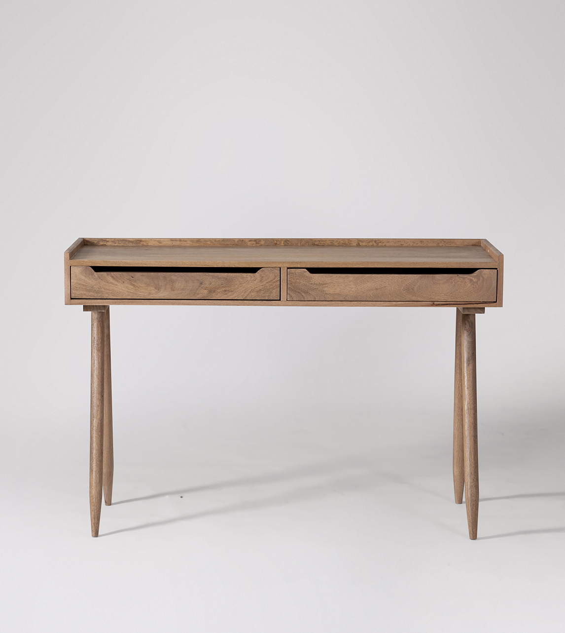 Southwark Mid-Century Desk in Natural Oak-Stained Mango Wood | Swoon