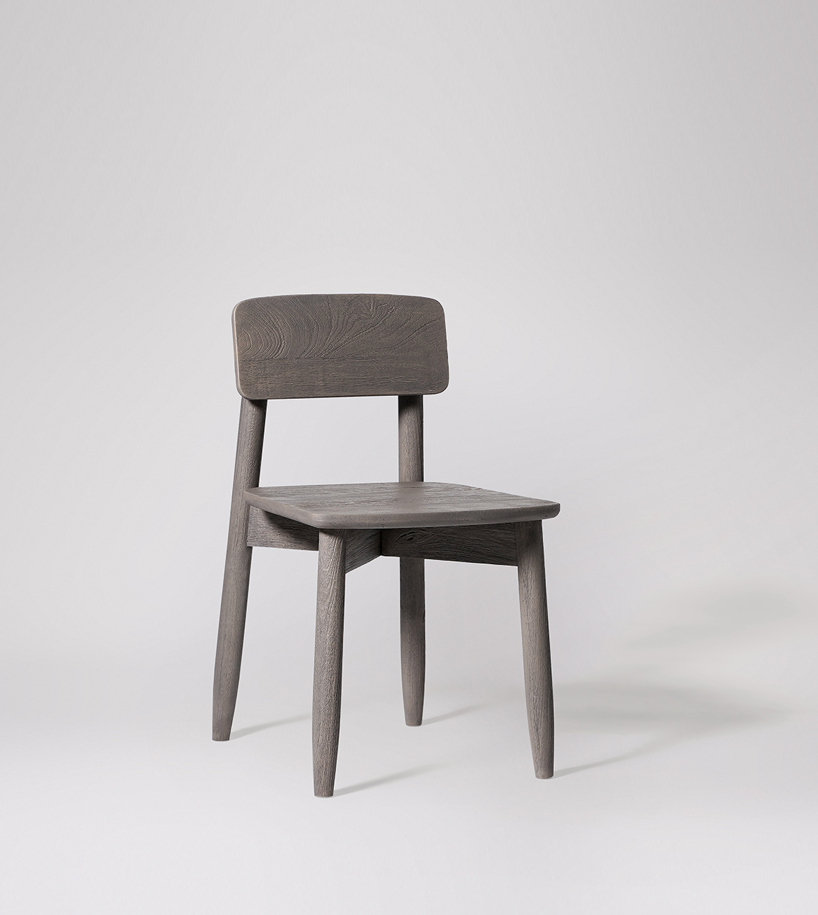 Southwark Mid Century Dining Chair in Sandblasted Grey Mango Wood Swoon