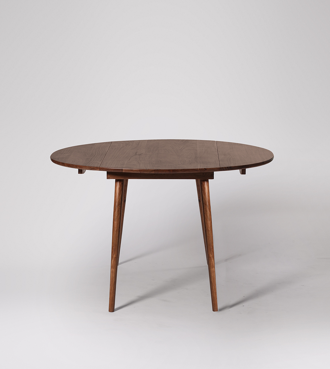 Southwark Contemporary Drop Leaf Dining Table In Dark Brown Acacia
