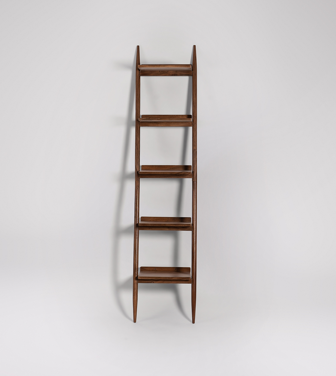 Dark walnut deals ladder shelf