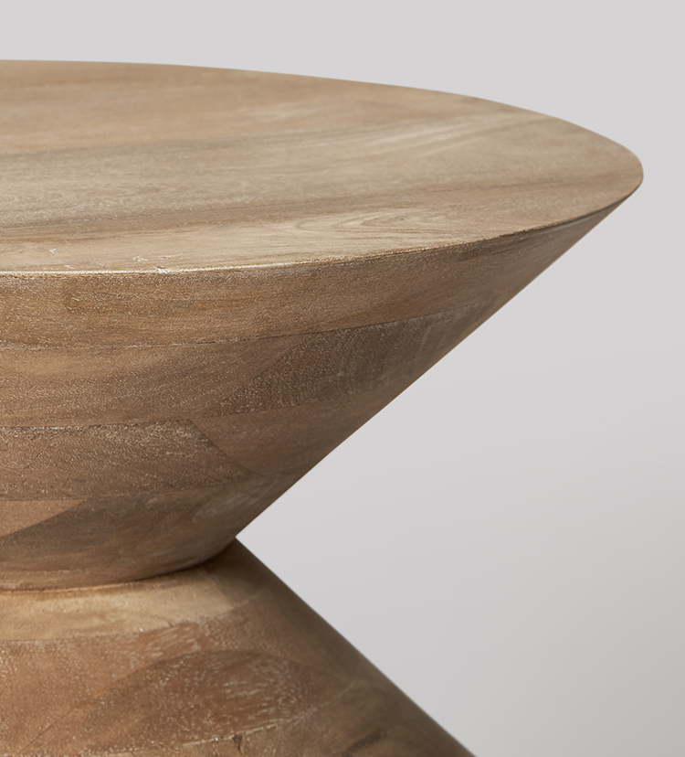 Solid mango wood sales side table