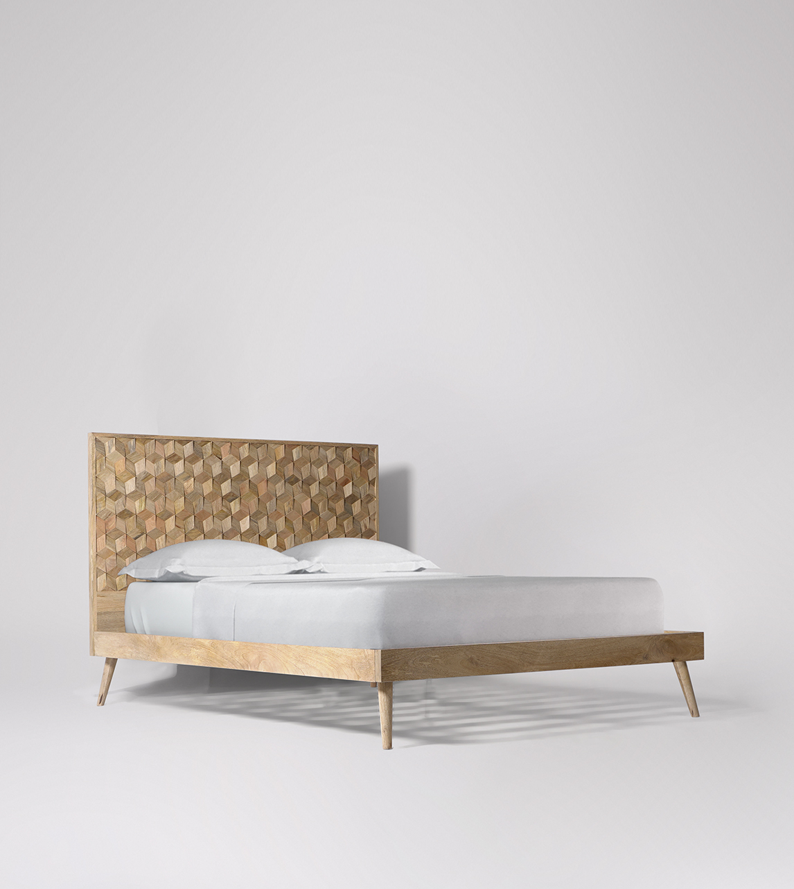 Mango wood platform bed discount
