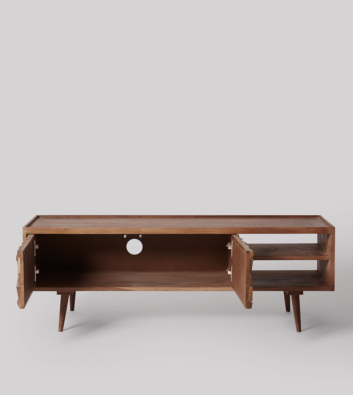 Terning Mid Century Style Two Door TV Stand in Acacia Swoon