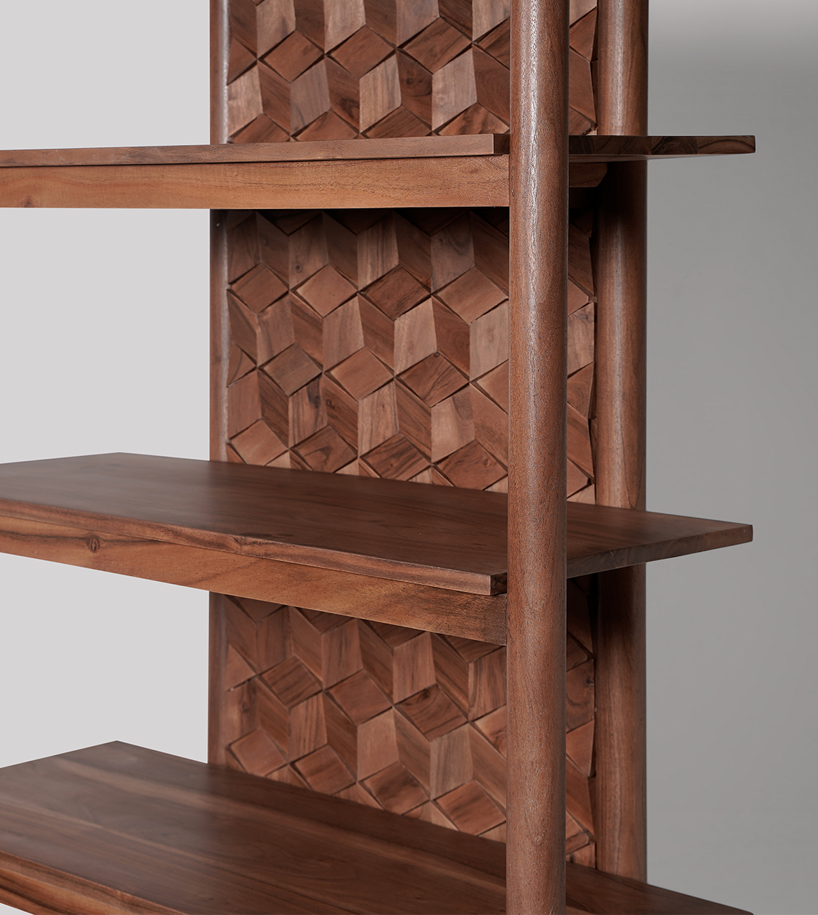 Terning Mid Century Shelving Unit in Dark Brown Acacia Swoon