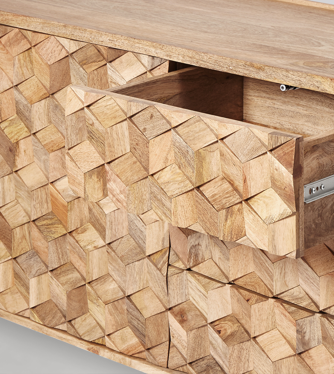 Terning Sideboard, MidCentury Style in Natural Mango Wood Swoon