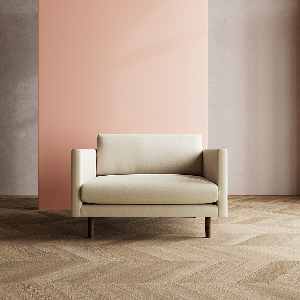 Swoon, Tivoli, Love Seat, White, W: 112cm x H: 79 cm