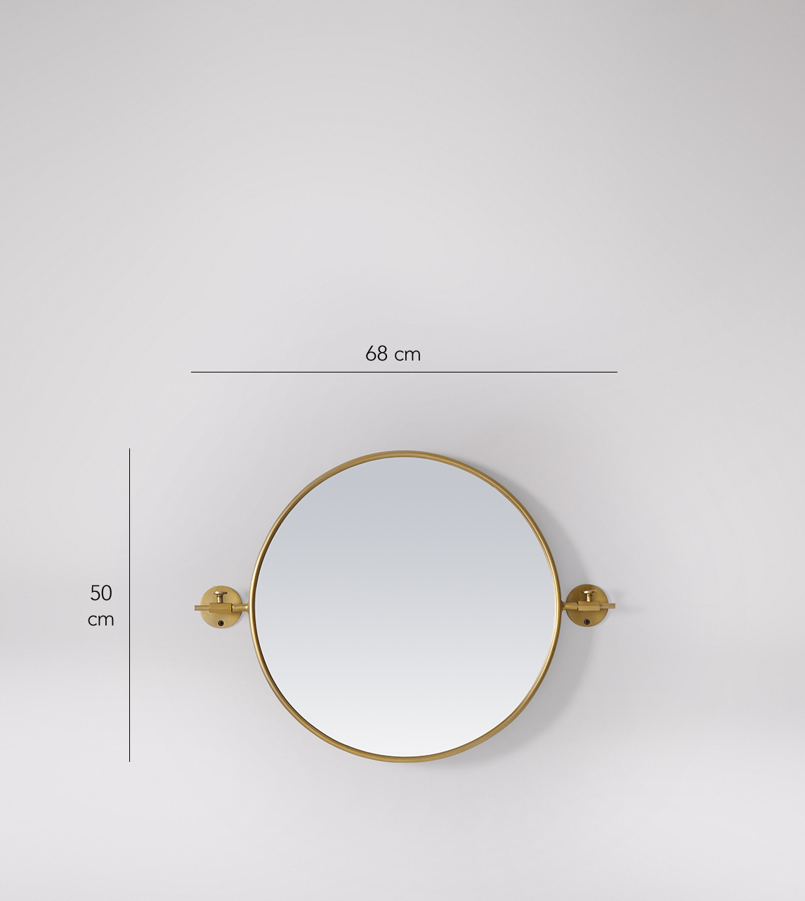 Verso Deco Style Mirror in Brass Swoon