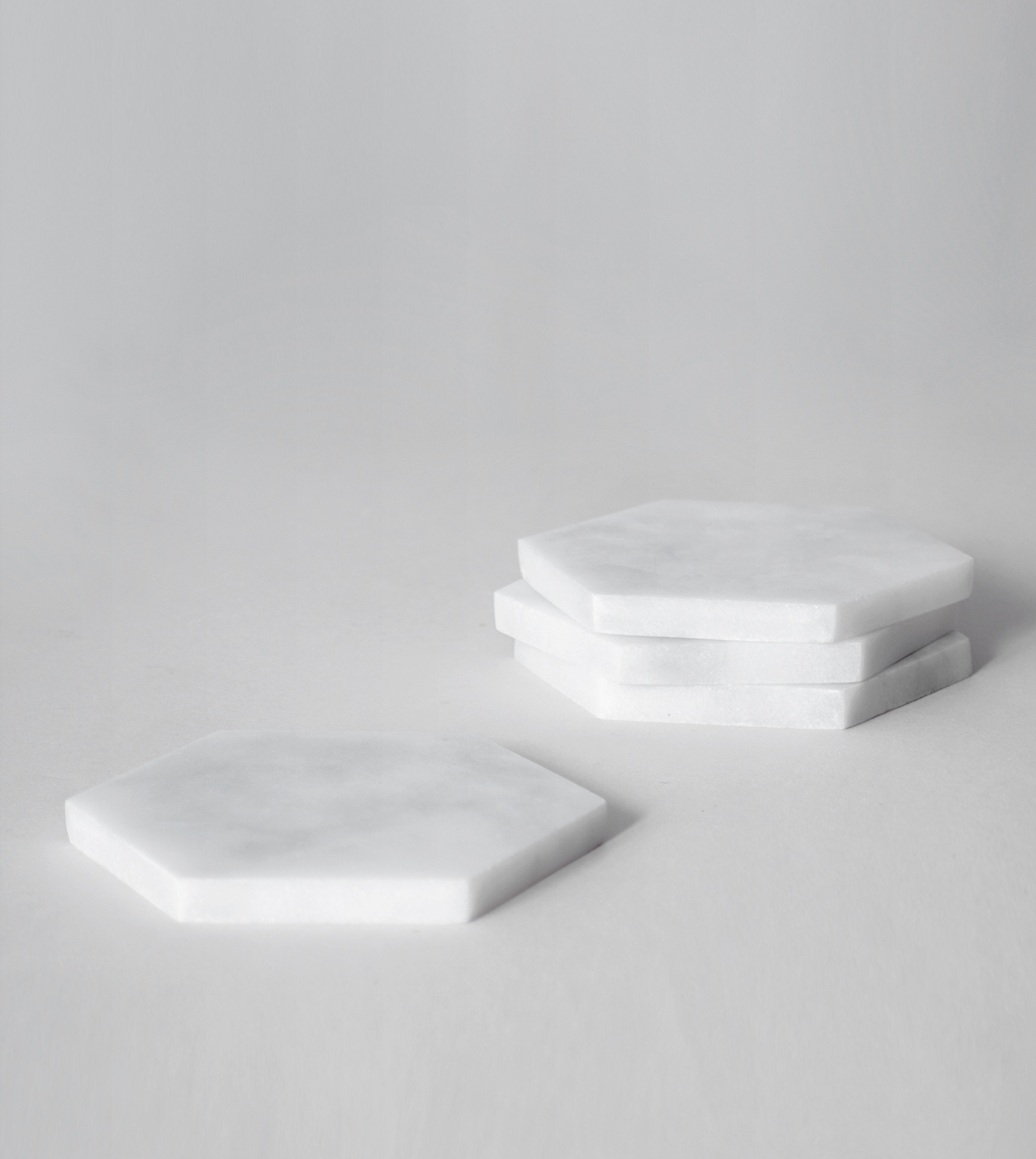 Kiwano Coasters White Marble Kiwano Swoon