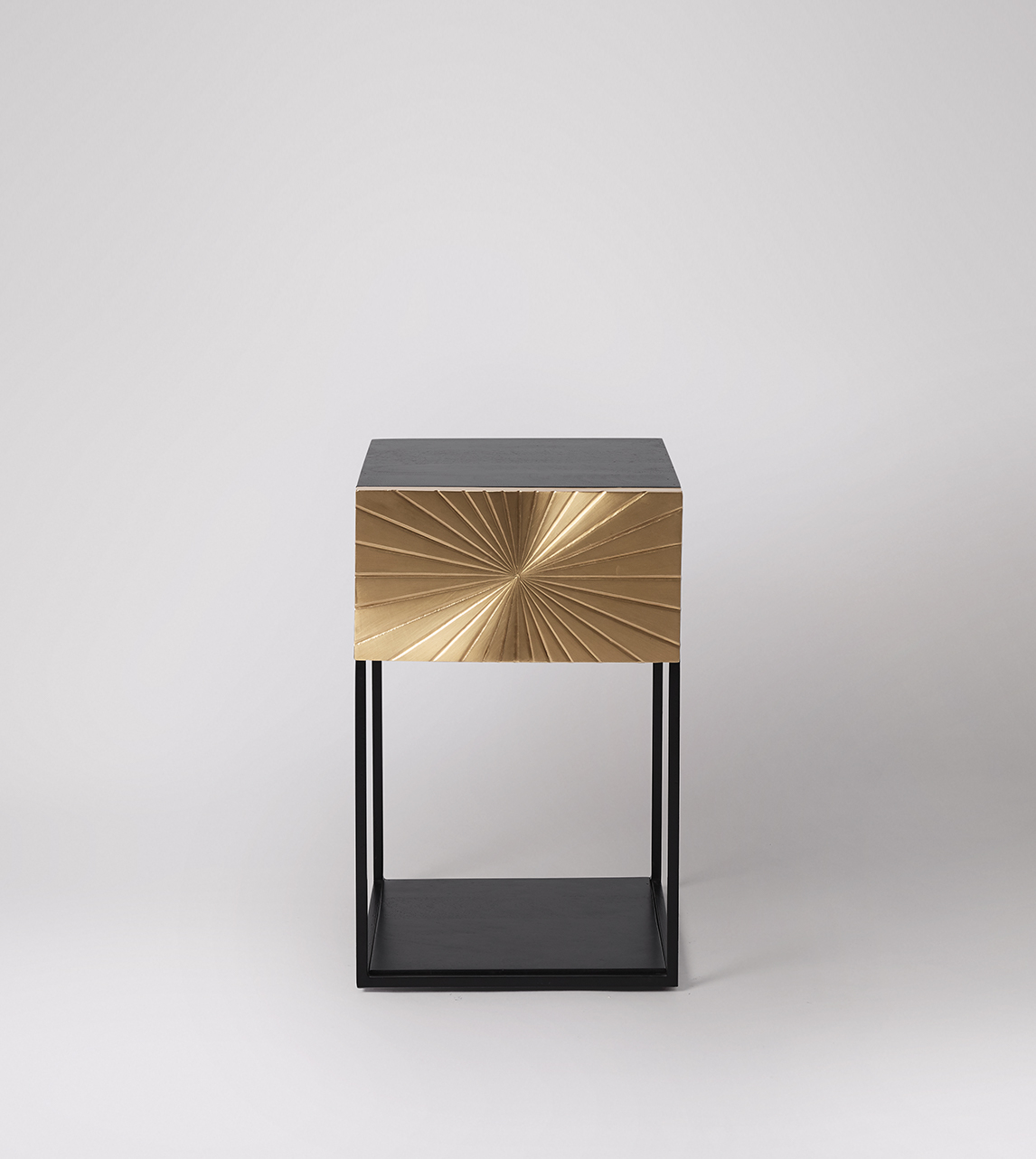 black brass bedside table