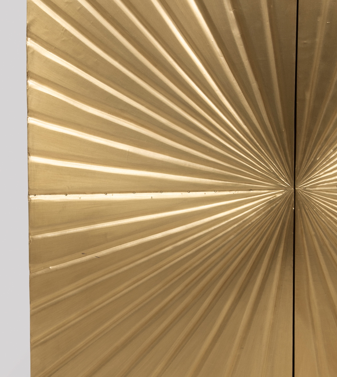 Ziggy Art Deco Corner in Brass & Black Mango Wood Swoon