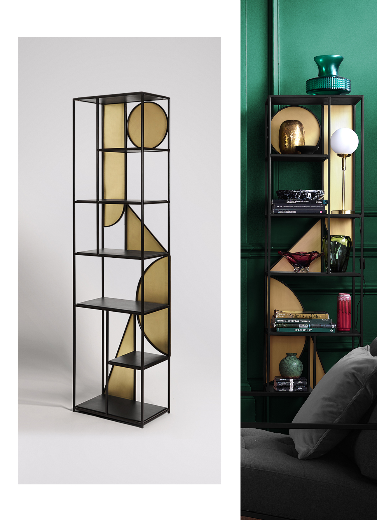 Pablo art deco bookshelf