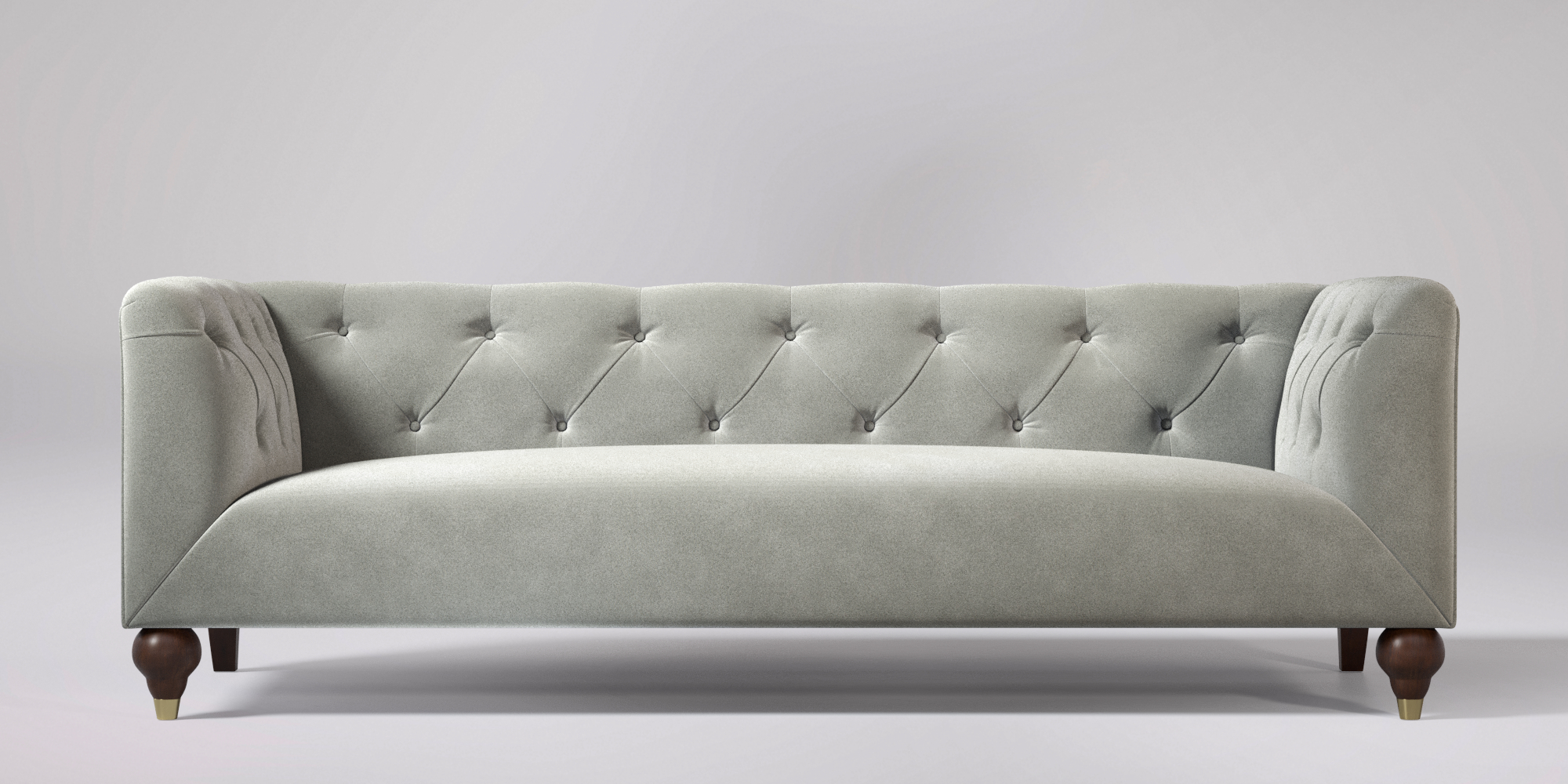 grey velvet sofa