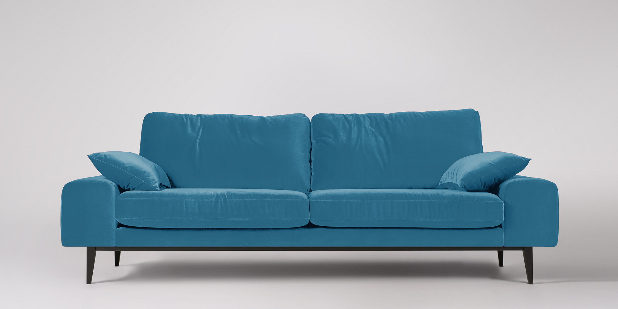 Cerulean blue store sofa