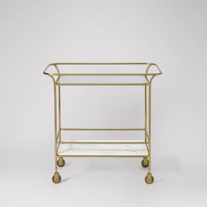 Brandlehow Floating Shelves Set, Art Deco Style in Brass